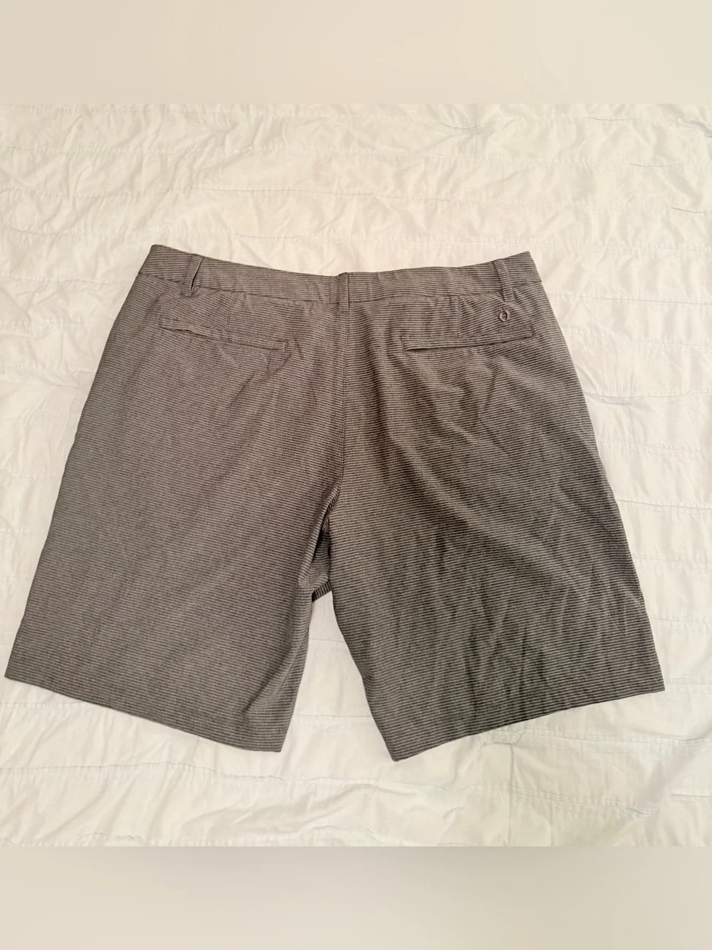 Hang Ten Men's Charcoal Micro-Striped Flat Front Shorts